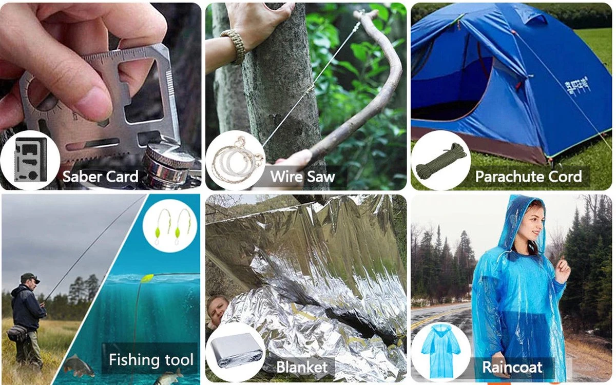 Levabe - Professionele Survival Set Incl Waterfilter - 13-delig - Noodpakket - Camping - Survival - Outdoor - Vuurstrijker - Survival Kit 17 Levabe - Professionele Survival Set Incl Waterfilter - 13-delig - Noodpakket - Camping - Survival - Outdoor - Vuurstrijker - Survival Kit - Afbeelding 15