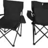 Campingstoel Vouwstoel Visstoel - Zwart - Draaggewicht 100kg 2 Campingstoel Vouwstoel Visstoel - Zwart - Draaggewicht 100kg -Bol 1200x751
