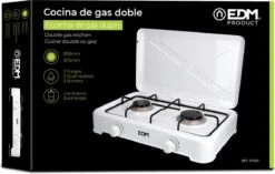 EDM 2-Pits Gaskooktoestel - Camping - Wit - 46x30x12 Cm -Bol 1200x761
