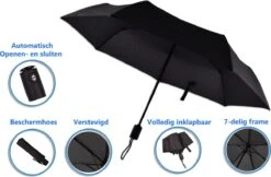 Automatische Stormparaplu - Paraplu – Automatisch, Opvouwbaar & Windproof Tot 70 - 80 Km P/u - Ø 95 Cm - 7 Panelen - Dubbele Laag - Zwart -Bol 1200x786 3
