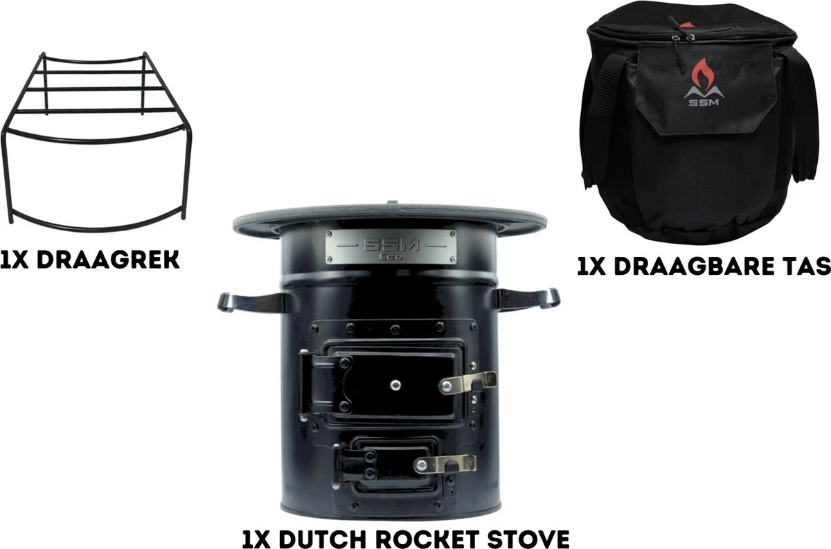 Dutch Rocket Stove - Rocket Stove - Kooktoestel Op Houtvuur - Met Draagtas - Dutch Oven 5 Dutch Rocket Stove - Rocket Stove - Kooktoestel Op Houtvuur - Met Draagtas - Dutch Oven - Afbeelding 3