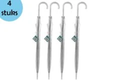 4 Stuks Paraplu Transparant Plastic Paraplu's 100 Cm - Doorzichtige Paraplu - Trouwparaplu - Bruidsparaplu - Stijlvol - Bruiloft - Trouwen - Fashionable - Trouwparaplu -Bol 1200x800 119