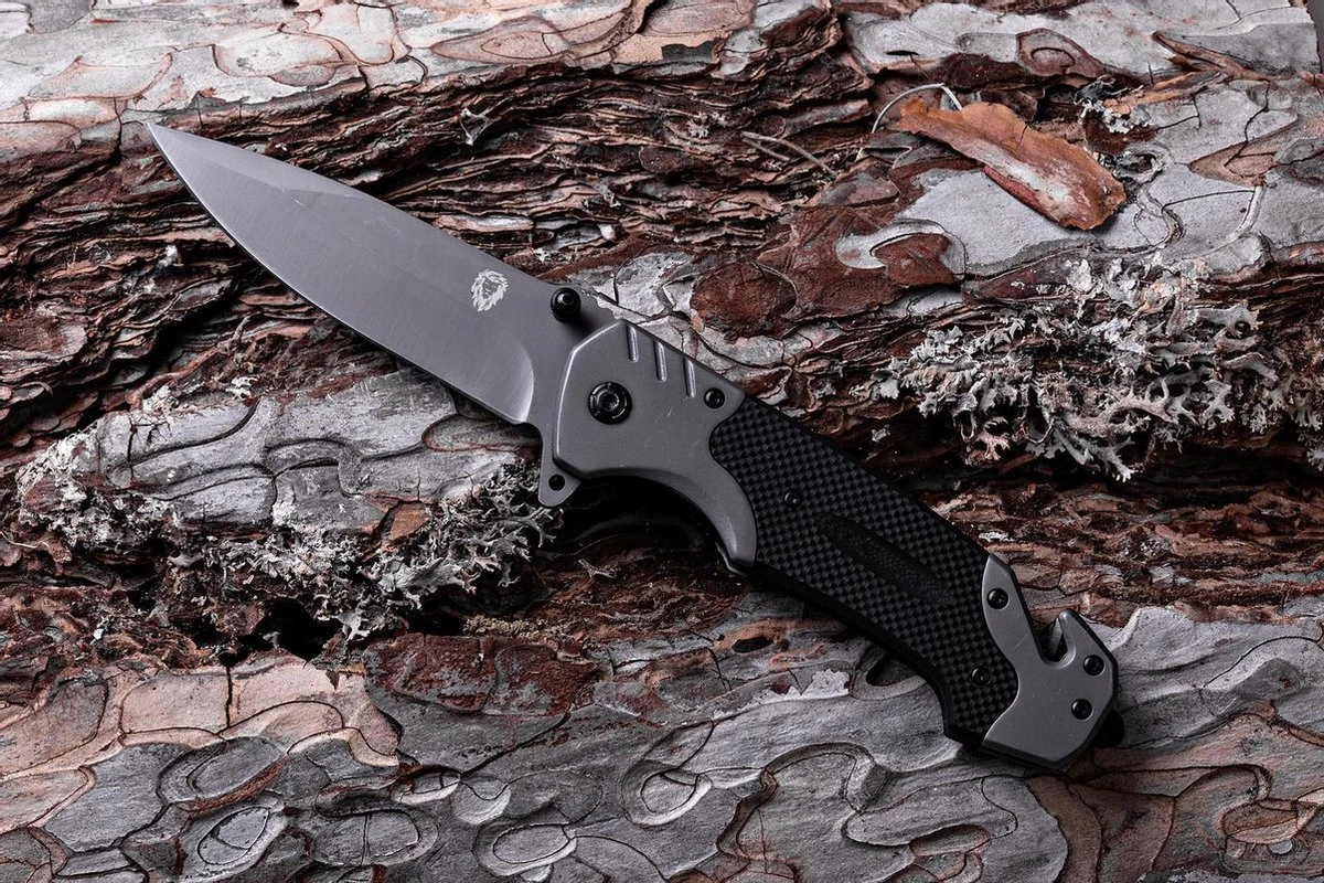 Survival Zakmes Outdoor – 1 Hand Open Systeem En Broekclip – 22.5 CM Vouwmes – RVS – Lion Gear KN-03 8 Survival Zakmes Outdoor – 1 Hand Open Systeem En Broekclip – 22.5 CM Vouwmes – RVS – Lion Gear KN-03 - Afbeelding 6