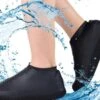 Siliconen Unisex Waterdichte Overschoenen Zwart Maat L 39-44 - Herbruikbaar – Anti Slip Regen Overschoen - Schoenhoesjes - Waterdichte Schoenbeschermers - Regenhoes – Schoenovertrek - Regenlaarzen