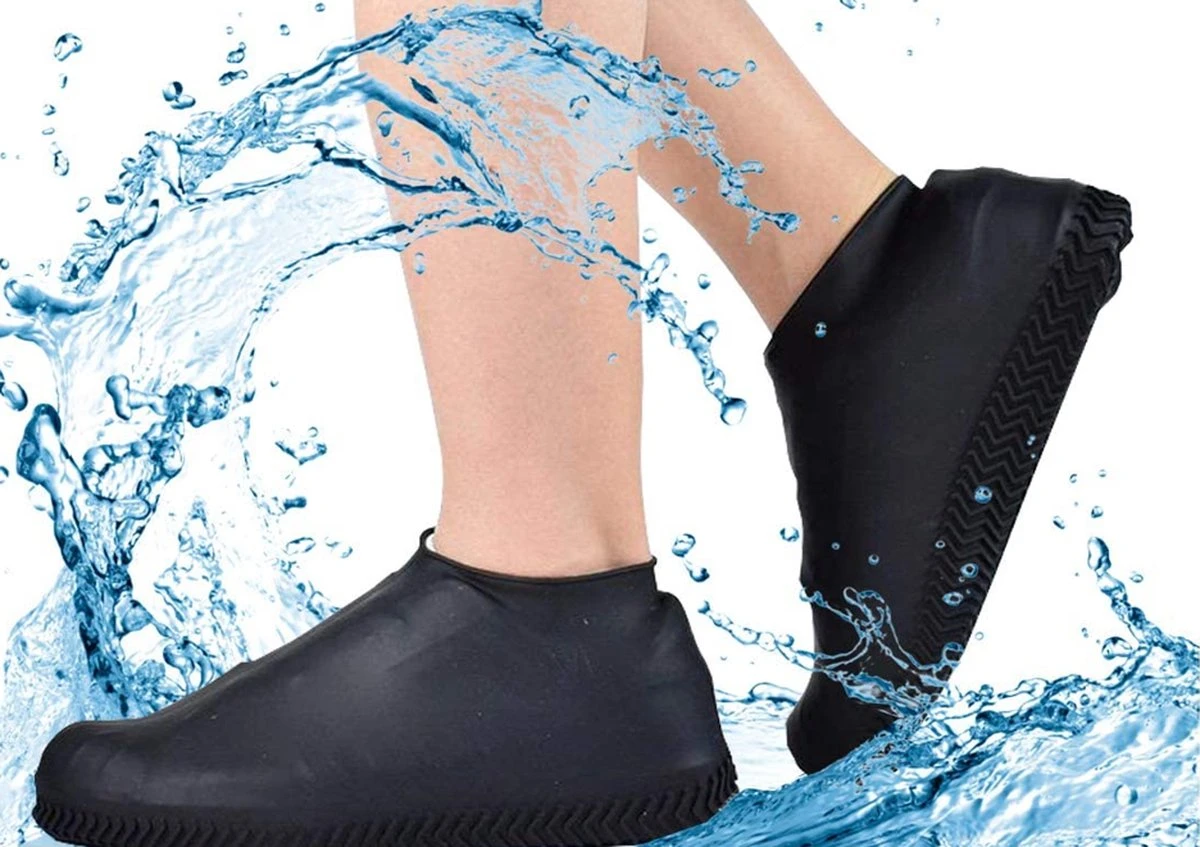Siliconen Unisex Waterdichte Overschoenen Zwart Maat L 39-44 - Herbruikbaar – Anti Slip Regen Overschoen - Schoenhoesjes - Waterdichte Schoenbeschermers - Regenhoes – Schoenovertrek - Regenlaarzen 3 Siliconen Unisex Waterdichte Overschoenen Zwart Maat L 39-44 - Herbruikbaar – Anti Slip Regen Overschoen - Schoenhoesjes - Waterdichte Schoenbeschermers - Regenhoes – Schoenovertrek - Regenlaarzen