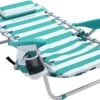 Strandstoel Met Afneembare Hoofdsteun, Draagbare Klapstoel, Campingstoel, Rugleuning Tot 180° Verstelbaar, Met Bekerhouder En Zijvak, Groene En Witte Strepen GCB62JW 2 Strandstoel Met Afneembare Hoofdsteun, Draagbare Klapstoel, Campingstoel, Rugleuning Tot 180° Verstelbaar, Met Bekerhouder En Zijvak, Groene En Witte Strepen GCB62JW -Bol 1200x856