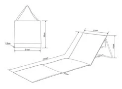 Intimo Strandmat - 2 Stuks - Grijs - 100x51x41cm -Bol 1200x874
