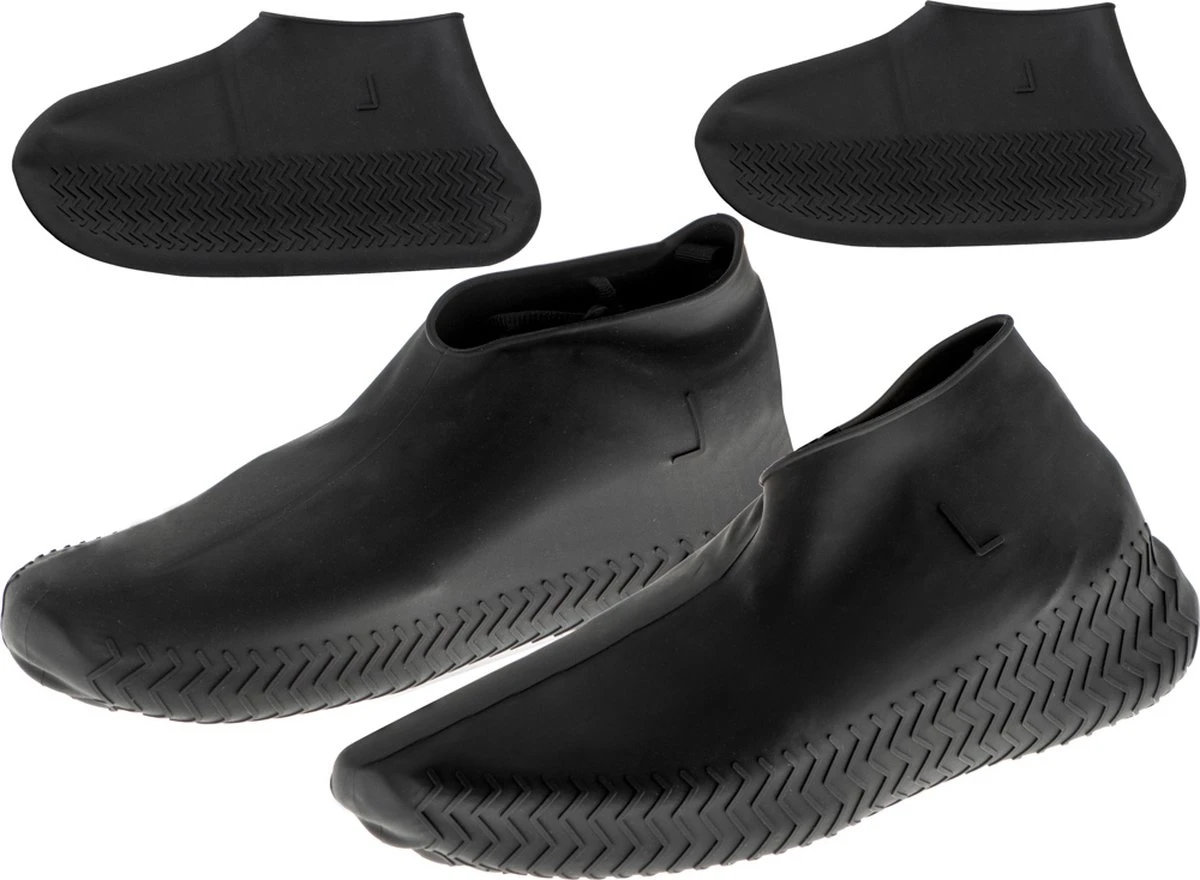 Siliconen Unisex Waterdichte Overschoenen Zwart Maat L 39-44 - Herbruikbaar – Anti Slip Regen Overschoen - Schoenhoesjes - Waterdichte Schoenbeschermers - Regenhoes – Schoenovertrek - Regenlaarzen 6 Siliconen Unisex Waterdichte Overschoenen Zwart Maat L 39-44 - Herbruikbaar – Anti Slip Regen Overschoen - Schoenhoesjes - Waterdichte Schoenbeschermers - Regenhoes – Schoenovertrek - Regenlaarzen - Afbeelding 4