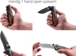 Survival Zakmes Outdoor – 1 Hand Open Systeem En Broekclip – 20.5 CM Vouwmes – RVS – Lion Gear KN-01 -Bol 1200x885 2