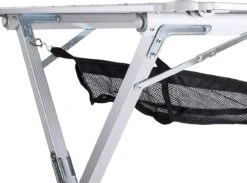 Campart Campingtafel XL TA-0806 - Opvouwbaar, Lichtgewicht En Met Verstelbare Poten - Kampeertafel Inklapbaar Inclusief Opbergtas - 140 X 80 X 70 Cm - Wit -Bol 1200x891