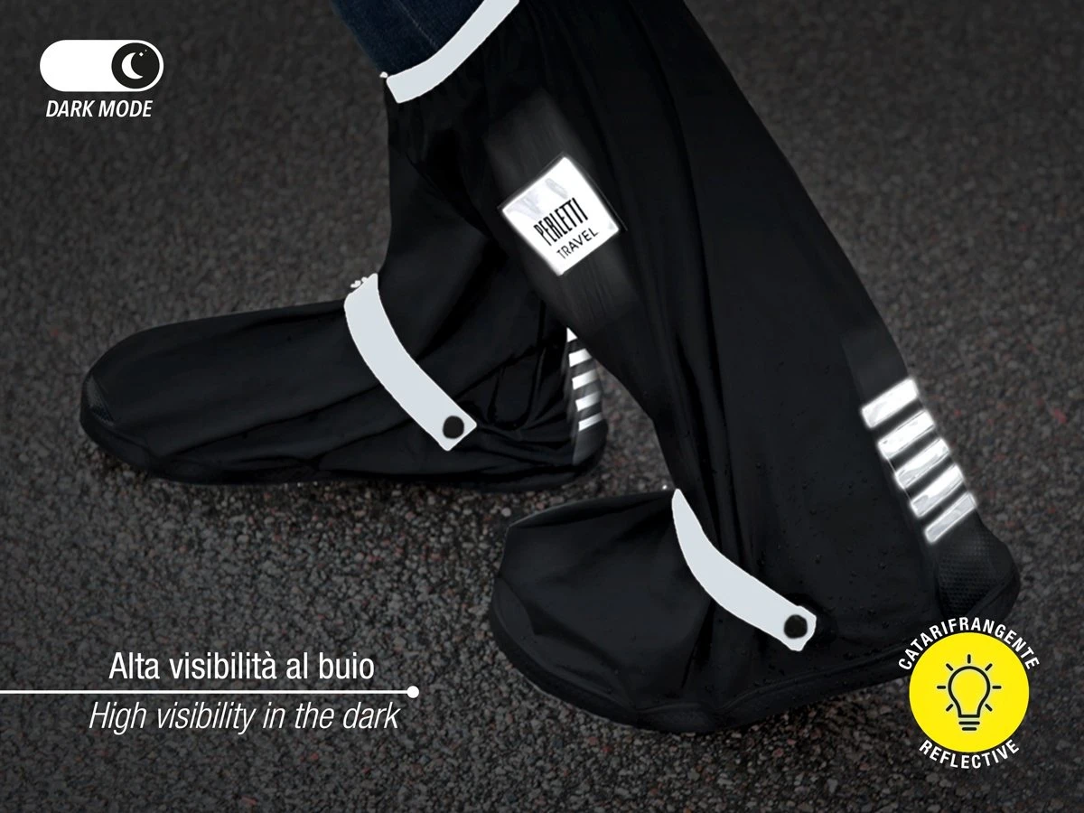 Perletti Overschoenen Reflecterend Pvc Zwart/zilver Maat 36-39 4 Perletti Overschoenen Reflecterend Pvc Zwart/zilver Maat 36-39 - Afbeelding 2