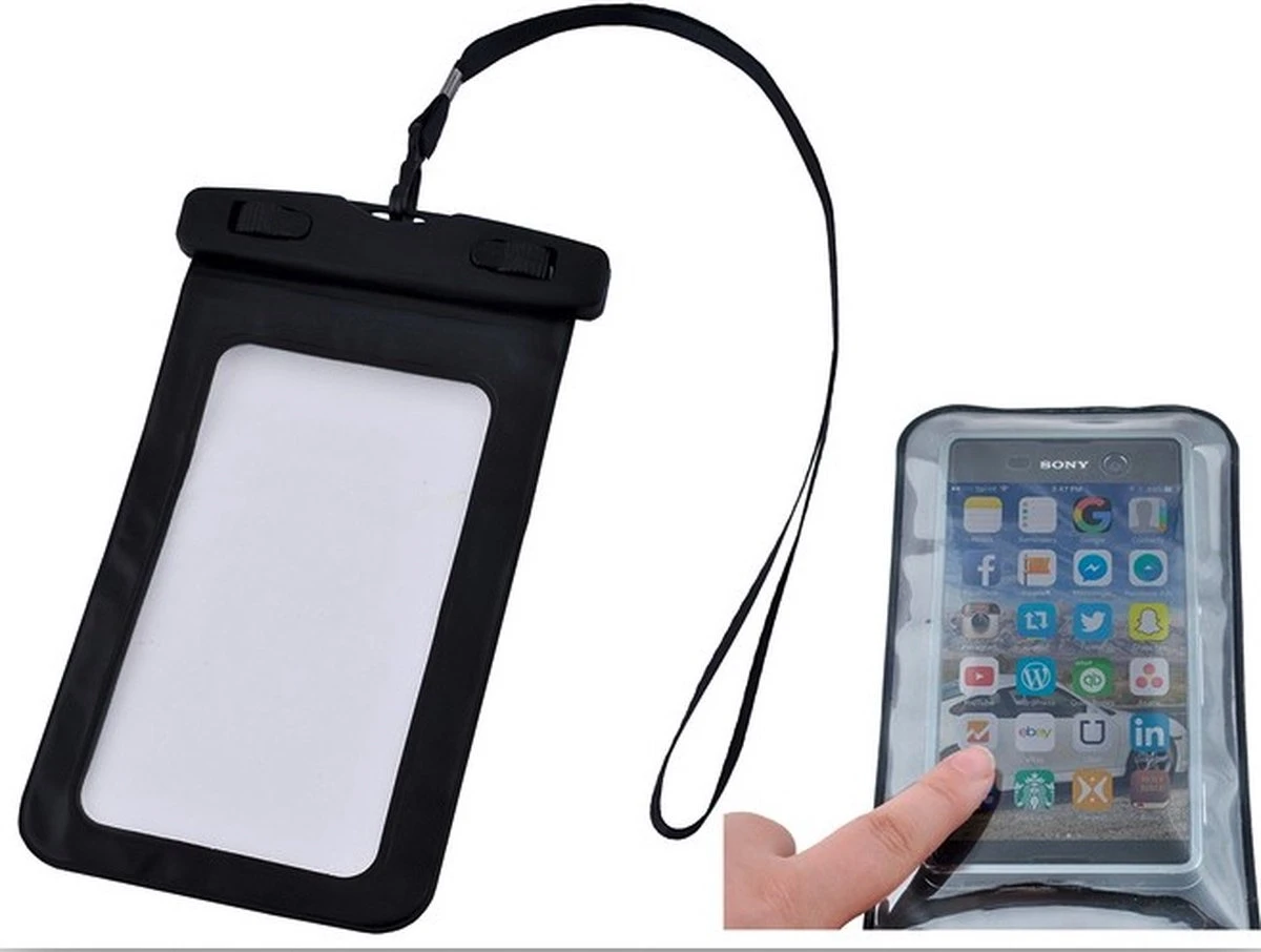 YUNICS® Waterdicht Hoesje - Waterdichte Telefoonhoesjes - Waterdichte Telefoonzakje - Geschikt Voor Alle Smartphones - Inclusief Koord - Zwart 6 YUNICS® Waterdicht Hoesje - Waterdichte Telefoonhoesjes - Waterdichte Telefoonzakje - Geschikt Voor Alle Smartphones - Inclusief Koord - Zwart - Afbeelding 4