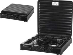 Zilan - Gas Kooktoestel 4 Pits - Campingkooktoestel - Gaskookplaat - Zwart -Bol 1200x909 1