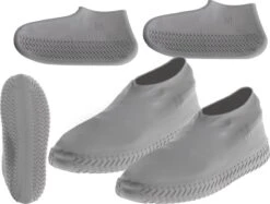 Siliconen Unisex Waterdichte Overschoenen Grijs Maat M 35-38 - Herbruikbaar – Anti Slip Regen Overschoen - Schoenhoesjes - Waterdichte Schoenbeschermers - Regenhoes – Schoenovertrek - Regenlaarzen -Bol 1200x910 15