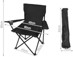 Campingstoel Vouwstoel Visstoel - Zwart - Draaggewicht 100kg 7 Campingstoel Vouwstoel Visstoel - Zwart - Draaggewicht 100kg -Bol 1200x936