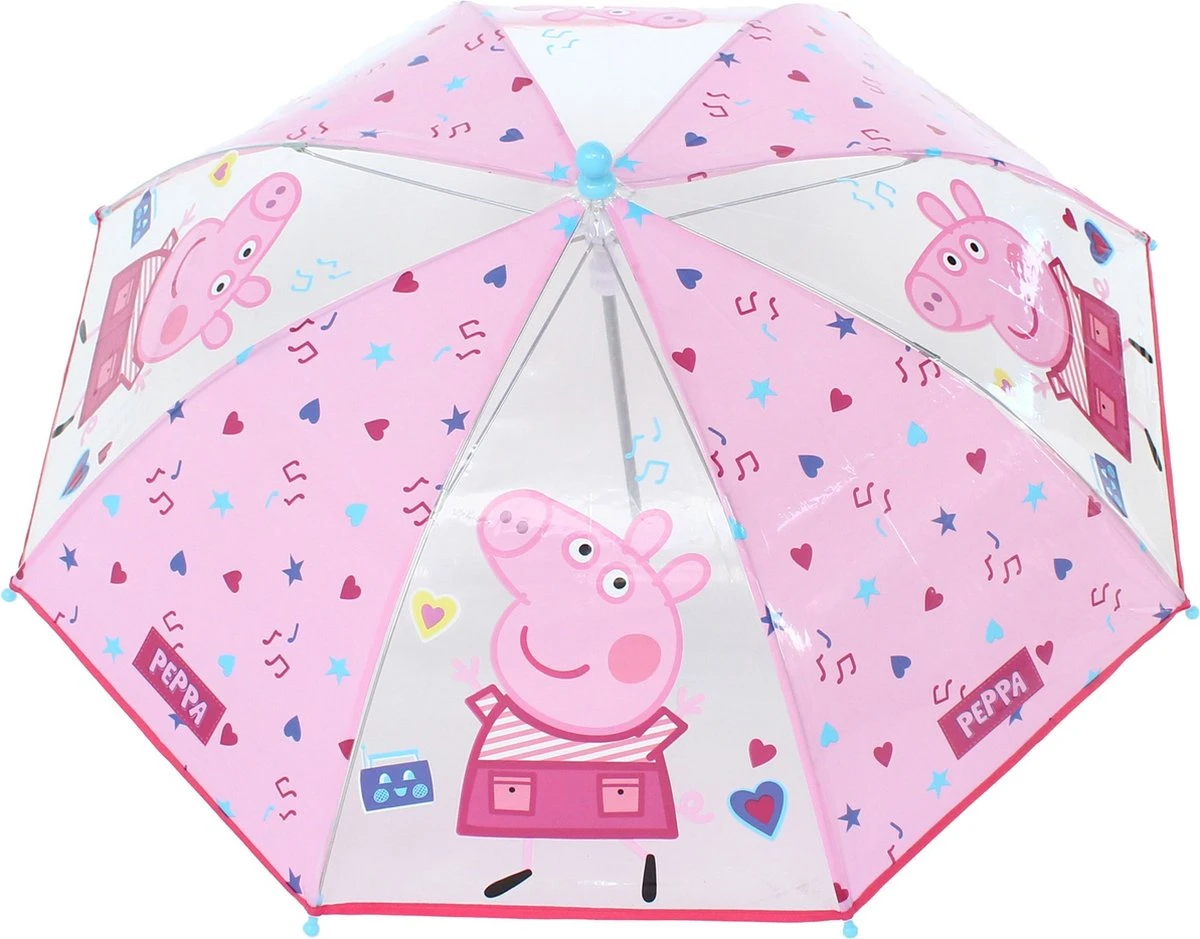 Peppa Pig Rainy Days Paraplu - Roze 5 Peppa Pig Rainy Days Paraplu - Roze - Afbeelding 3