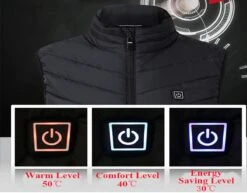Verwarmde Bodywarmer MET POWERBANK 20000mah - Verwarmd Vest - Warmte Vest - Elektrisch Verwarmd Vest - Verwarmde Kleding - Verwarmde Jas - Thermo Vest - L -Bol 1200x940