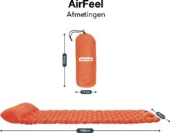 AirFeel Lichtgewicht Opsblaasbaar Slaapmatje - Ingebouwde Pomp En Kussen - 196 X 60 X 6 Cm - Orange 13 AirFeel Lichtgewicht Opsblaasbaar Slaapmatje - Ingebouwde Pomp En Kussen - 196 X 60 X 6 Cm - Orange -Bol 1200x943 1