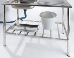 Camping/Outdoor Inox Tafel Met Gootsteen Lavabo En Kraan 100x77x50cm 9 Camping/Outdoor Inox Tafel Met Gootsteen Lavabo En Kraan 100x77x50cm -Bol 1200x945