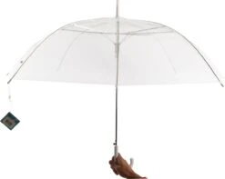 4 Stuks Paraplu Transparant Plastic Paraplu's 100 Cm - Doorzichtige Paraplu - Trouwparaplu - Bruidsparaplu - Stijlvol - Bruiloft - Trouwen - Fashionable - Trouwparaplu -Bol 1200x959 7