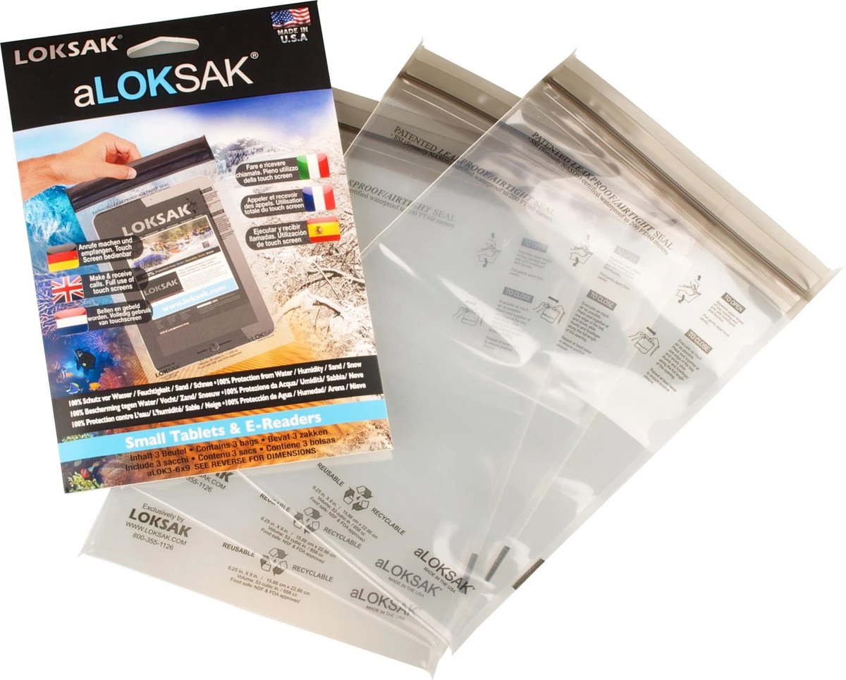 LOKSAK ALoksak - Waterdichte Hoezen - 16 X 22,9 Cm - 2 St. - Transparant 3 LOKSAK ALoksak - Waterdichte Hoezen - 16 X 22,9 Cm - 2 St. - Transparant