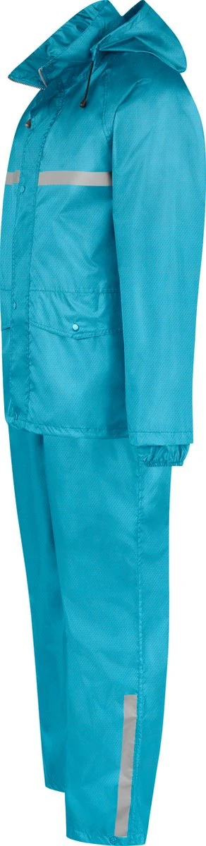 BJØRNSON Dusch Regenpak Dames & Heren - Waterdicht - Maat 3XL - Aqua Blauw 11 BJØRNSON Dusch Regenpak Dames & Heren - Waterdicht - Maat 3XL - Aqua Blauw - Afbeelding 9