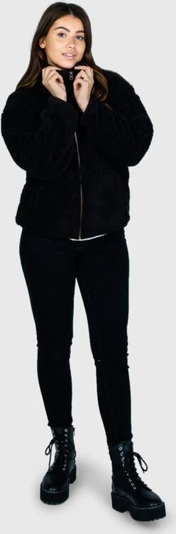 Brunotti Huntress Teddy Fleece Jas - Dames - Black - M -Bol 396x1200 1