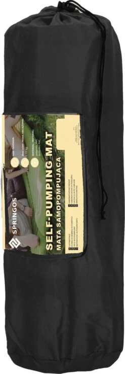 Springos Slaapmat | Zelfopblazend | 180 Cm | Inclusief Hoes | Zwart -Bol 402x1200 1