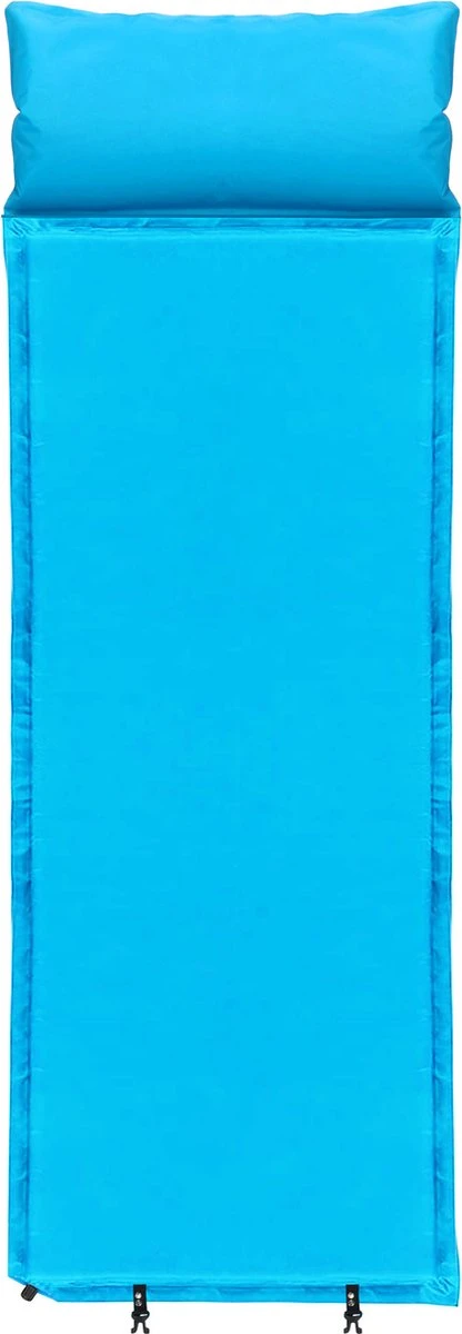 Springos Slaapmat | Zelfopblazend | 186 Cm | Inclusief Hoes & Hoofdkussen | Lichtblauw 8 Springos Slaapmat | Zelfopblazend | 186 Cm | Inclusief Hoes & Hoofdkussen | Lichtblauw - Afbeelding 6