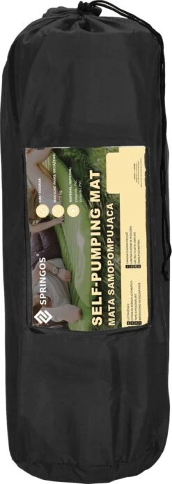 Springos Slaapmat | Zelfopblazend | 180 Cm | Inclusief Hoes | Zwart -Bol 426x1200 2