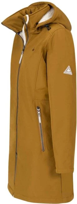 BJØRNSON Signe Softshell Winterjas Parka Dames - Teddy - Maat 42 - Tapenade -Bol 457x1200 2