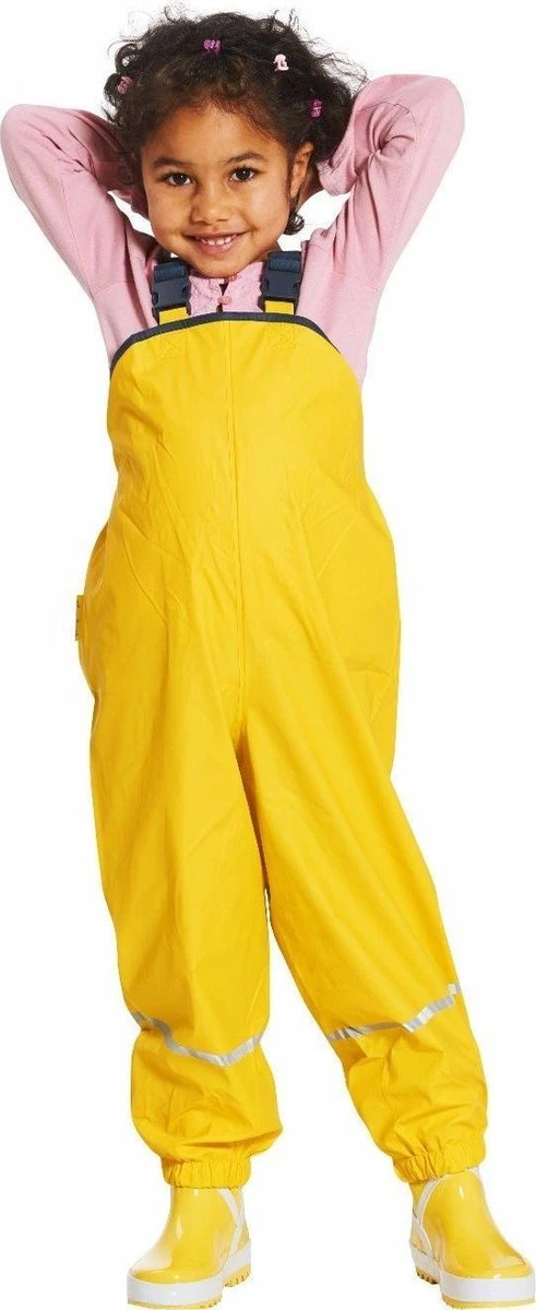 Playshoes Regenbroek Met Bretels Kinderen - Geel - Maat 104 6 Playshoes Regenbroek Met Bretels Kinderen - Geel - Maat 104 - Afbeelding 4