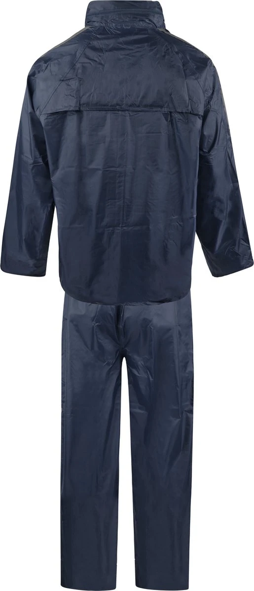 C-Line Regenpak Met Capuchon - Blauw - Reflecterend - Nieuw Model - Kinder Maat 158/164 4 C-Line Regenpak Met Capuchon - Blauw - Reflecterend - Nieuw Model - Kinder Maat 158/164 - Afbeelding 2