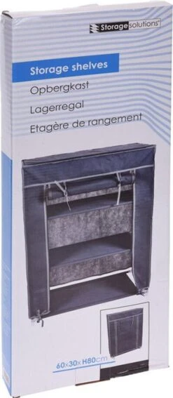 Merkloos GARDEROBE KAST - 3 SCHAPPEN - 60X30X80 CM -Bol 523x1200 2