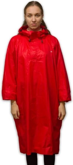 LOWLAND OUTDOOR Wandelponcho - 100% Waterdicht (7.000mm) - Ademend (7.000g/M²) Lava Red - XL