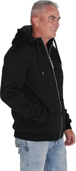 BJØRNSON Kenny Sweatvest Heren - Teddy Gevoerd - Hoodie - Maat L - Zwart -Bol 533x1200 1