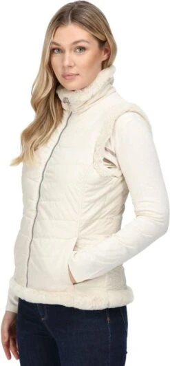 De Regatta Winslow Baffle Bodywarmer - Outdoorbodywarmer - Dames - GeÃ¯soleerd - Waterafstotend - Room Wit -Bol 557x1200