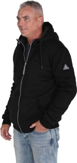 BJØRNSON Kenny Sweatvest Heren - Teddy Gevoerd - Hoodie - Maat L - Zwart -Bol 570x1200 1