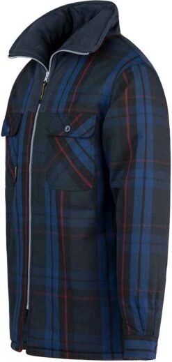 STØRVIK Vancouver Houthakkers Fleece Jas - Thermo Vest - Thermoblouse - Fleece Kraag - Winddicht Gevoerd - Maat XL - Donkerblauw -Bol 571x1200 2