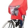 Poncho Regenponcho - Fietsponcho Fiets - Koplampproof Transparant - One Size Unisex Rood