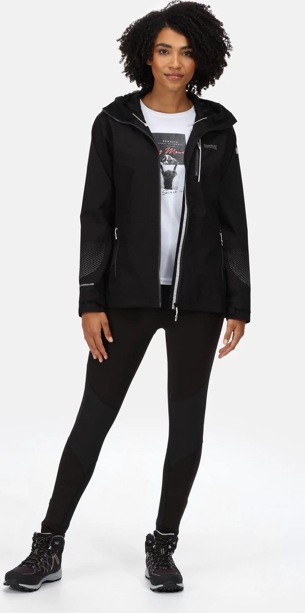 De Regatta Highton Pro Wandeljas - Dames - Waterdicht - Ademend - Zwart 4 De Regatta Highton Pro Wandeljas - Dames - Waterdicht - Ademend - Zwart - Afbeelding 2