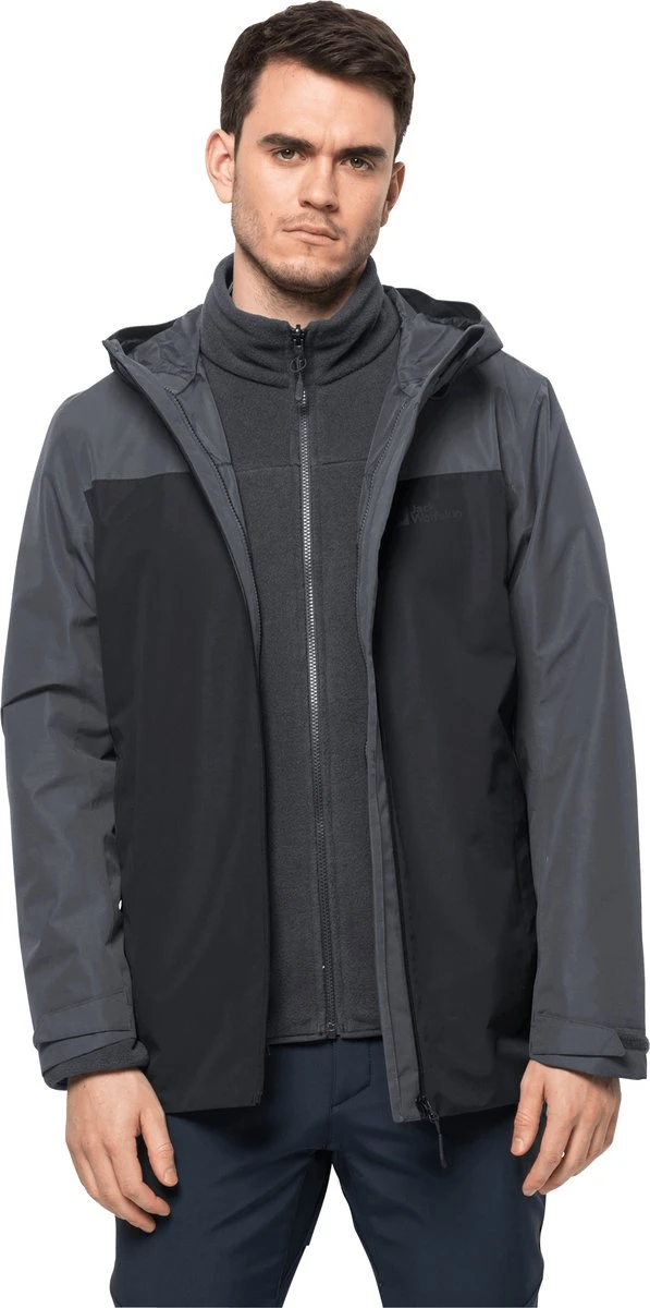 Jack Wolfskin Taubenberg 3in1 Outdoorjas Voor Heren - Maat M 3 Jack Wolfskin Taubenberg 3in1 Outdoorjas Voor Heren - Maat M