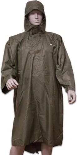 LOWLAND OUTDOOR® Wandelponcho - 100% Waterdicht (10.000mm) - Ademend (8.000g/M²) PFAS Vrij! Medium -Bol 598x1200 5