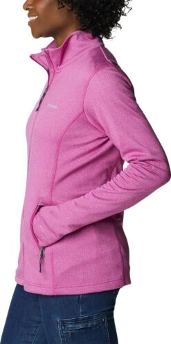 Columbia Park View Grid - Fleece Vest Dames Winter - Zweetafvoerende Stof - Wild Fuchsia Heather - Maat XL -Bol 599x1200