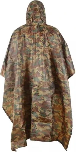 Regenponcho / Fietsponcho Herbruikbaar Voor Volwassenen ( Dames En Heren ) - 200x110cm - 100% Ripstop Polyester - Camouflage -Bol 600x1200 1