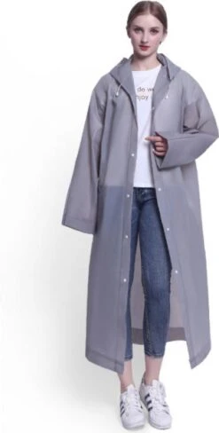 Regenjas-Regenpak- Regenjas Semi-kleuren Grijs - 115 * 65cm -Bol 607x1200 1