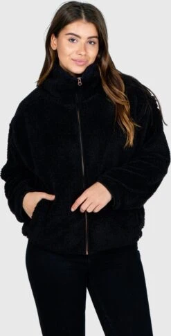 Brunotti Huntress Teddy Fleece Jas - Dames - Black - M