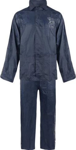C-Line Regenpak Met Capuchon - Blauw - Reflecterend - Nieuw Model - Volwassen Maat XXXXL
