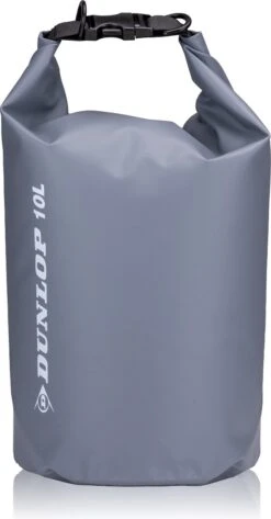 Dunlop Drybag - 10 Liter - Waterdichte Tas - Dry Bag Van Duurzaam PVC - Stof- En Waterdichte Zak - Incl. Verstelbare Schouderband - Unisex - Grijs