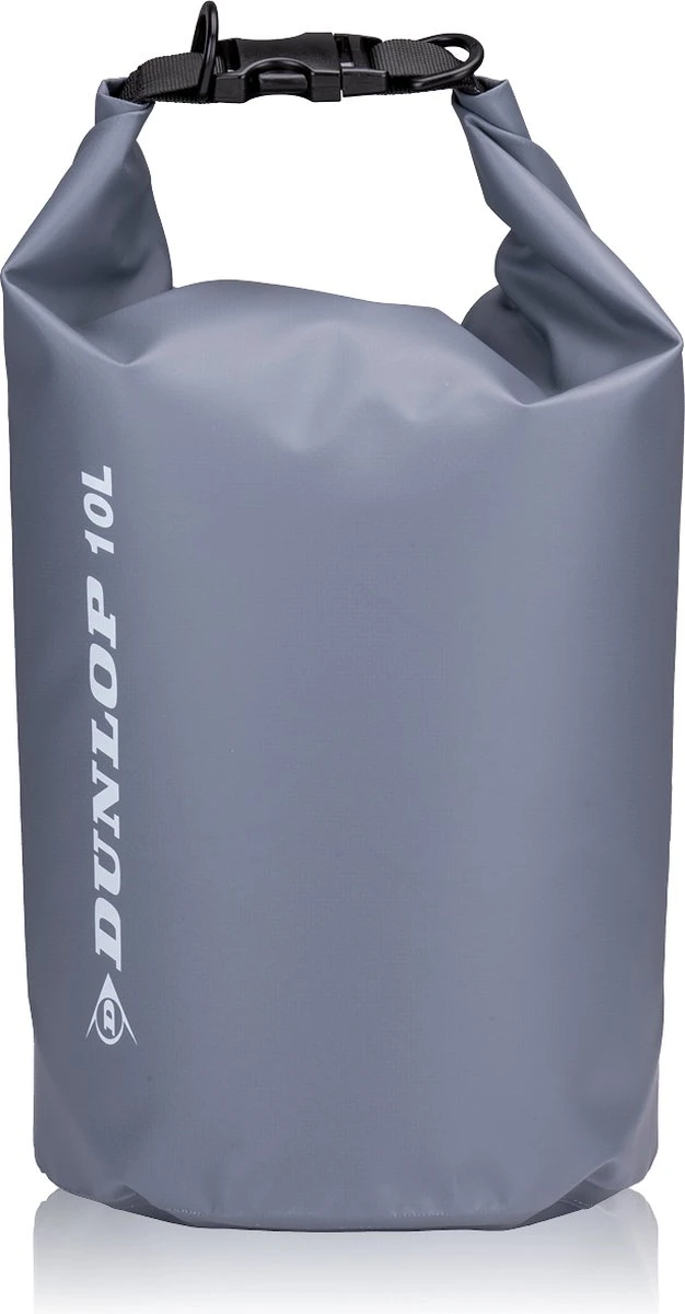 Dunlop Drybag - 10 Liter - Waterdichte Tas - Dry Bag Van Duurzaam PVC - Stof- En Waterdichte Zak - Incl. Verstelbare Schouderband - Unisex - Grijs 3 Dunlop Drybag - 10 Liter - Waterdichte Tas - Dry Bag Van Duurzaam PVC - Stof- En Waterdichte Zak - Incl. Verstelbare Schouderband - Unisex - Grijs